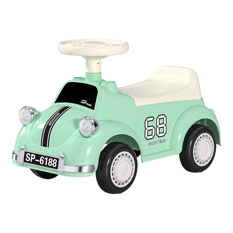 Porteur voiture rétro vert menthe